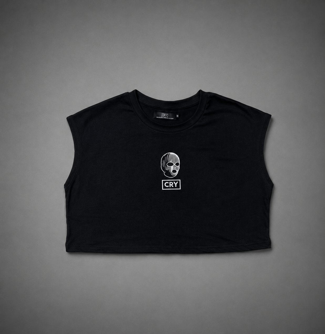CRY  Black Crop Top